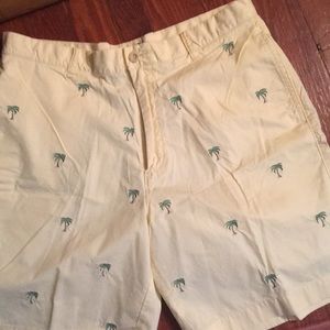 Men's Jcrew yellow palm tree motif shorts size 34